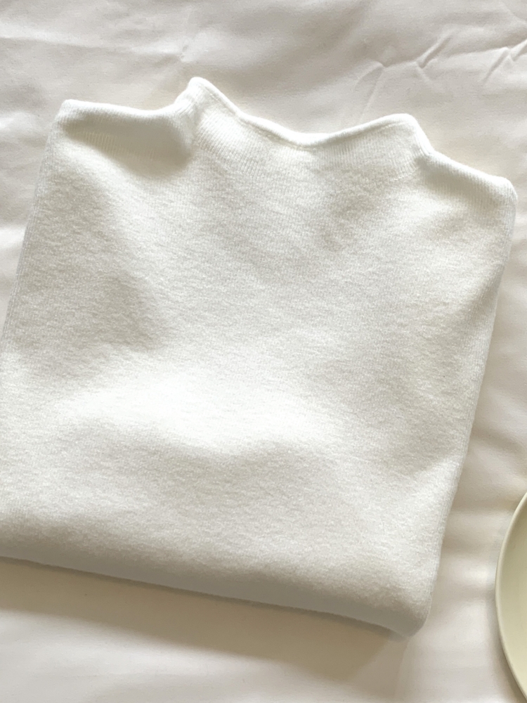 Women's Fleece-Lined Thickened Half-Turtleneck Knit Sweater Winter Pullover - Image 3