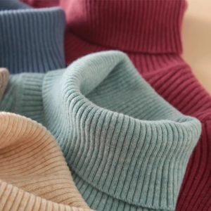 Women's Turtleneck Sweater 2026 Fall Slim Fit Long Sleeve Wool Knit Base Layer