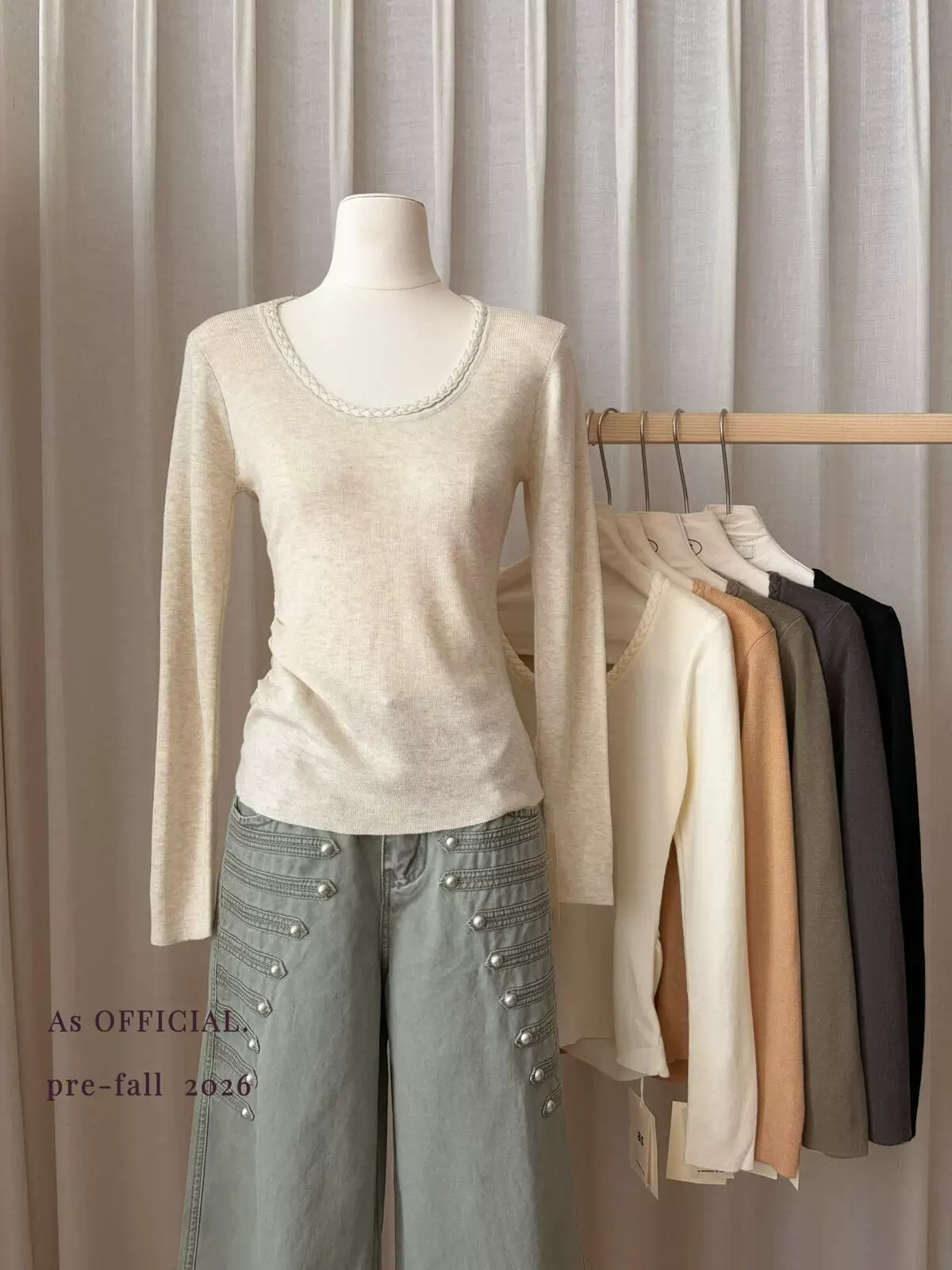 Women's Soft Fine Knit Sweater with Slimming Neckline for Fall